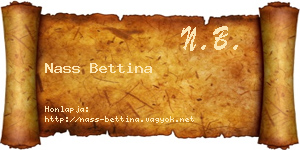 Nass Bettina névjegykártya